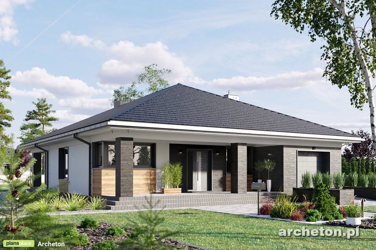 Single Story House Plan with 3 Bedrooms and 1-Car Garage