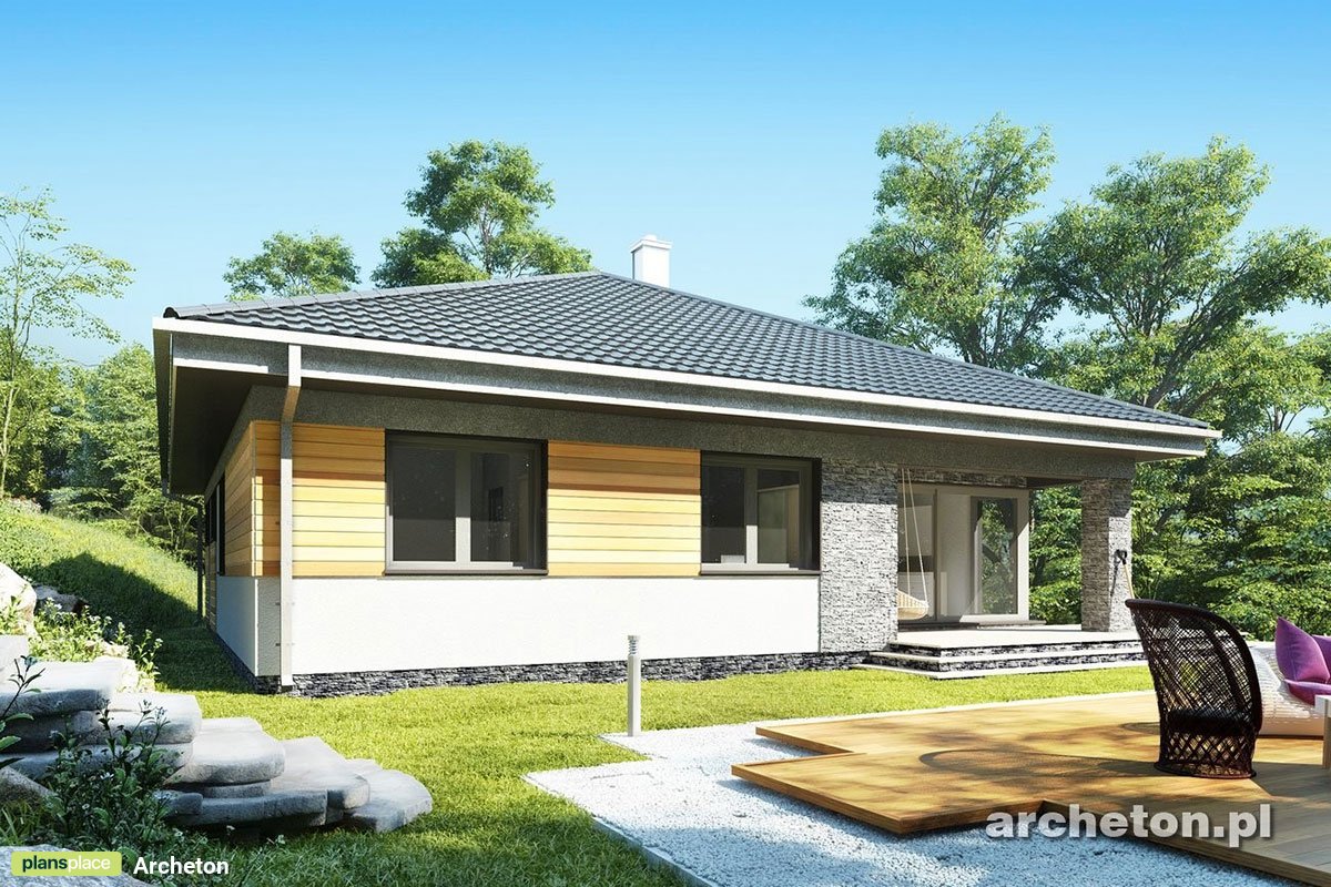 House Plan with 1-Car Front Entry Garage and 3 Bedrooms