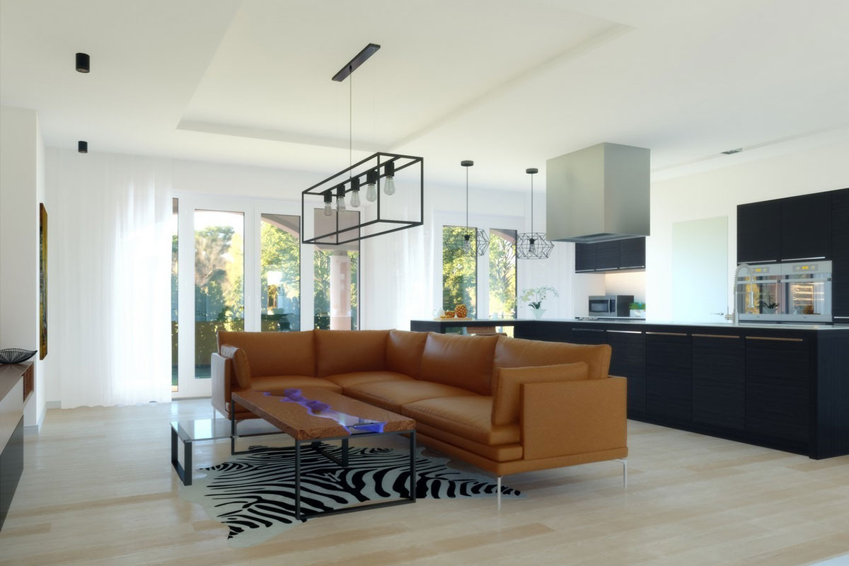 3-Bedroom, 1600 Sq Ft European House Plan with 2-Car Garage