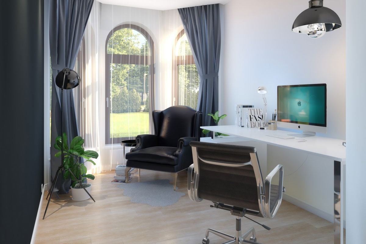 3-Bedroom, 1600 Sq Ft European House Plan with 2-Car Garage