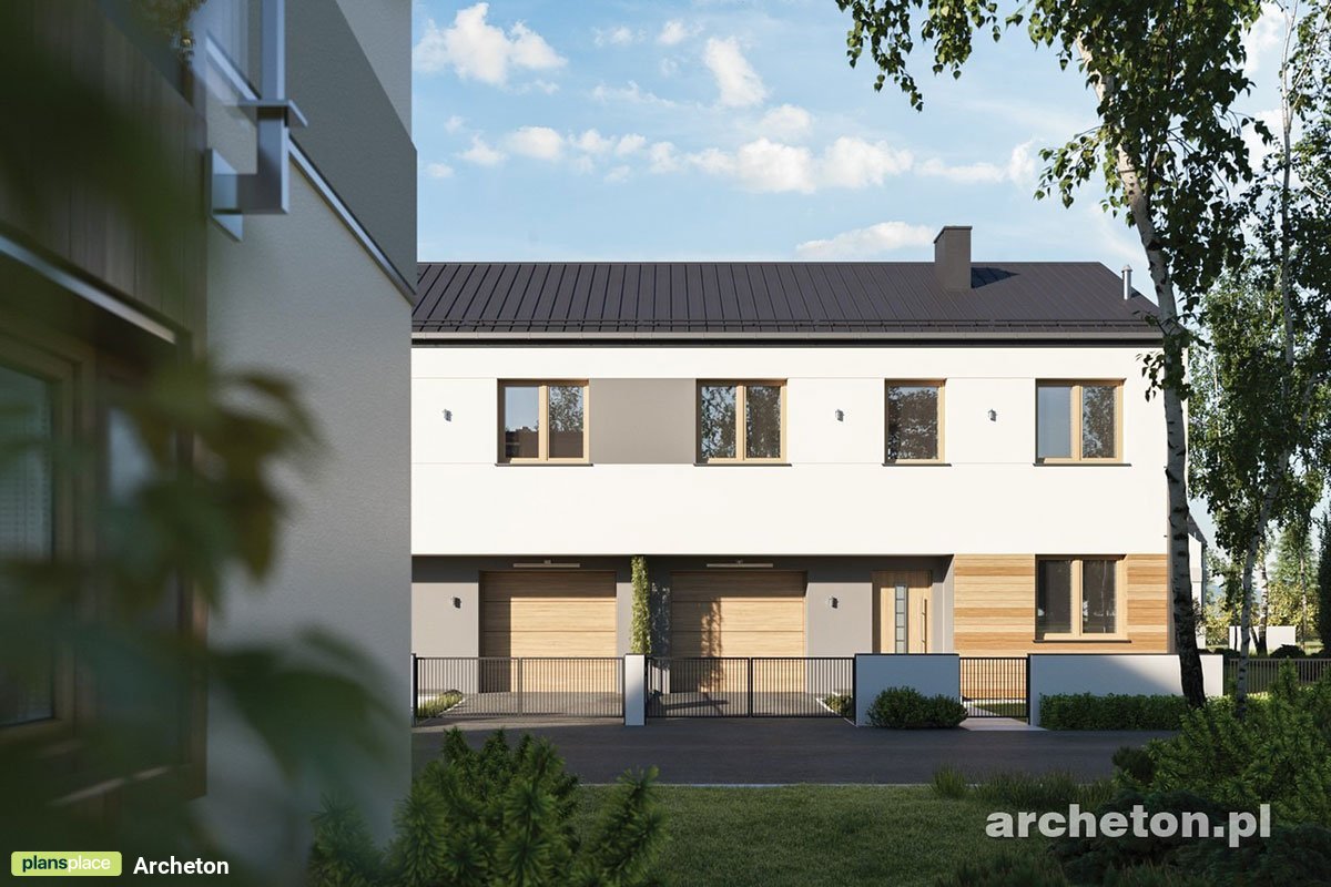 2-Story European Duplex Plan with Matching 4-Bed Units