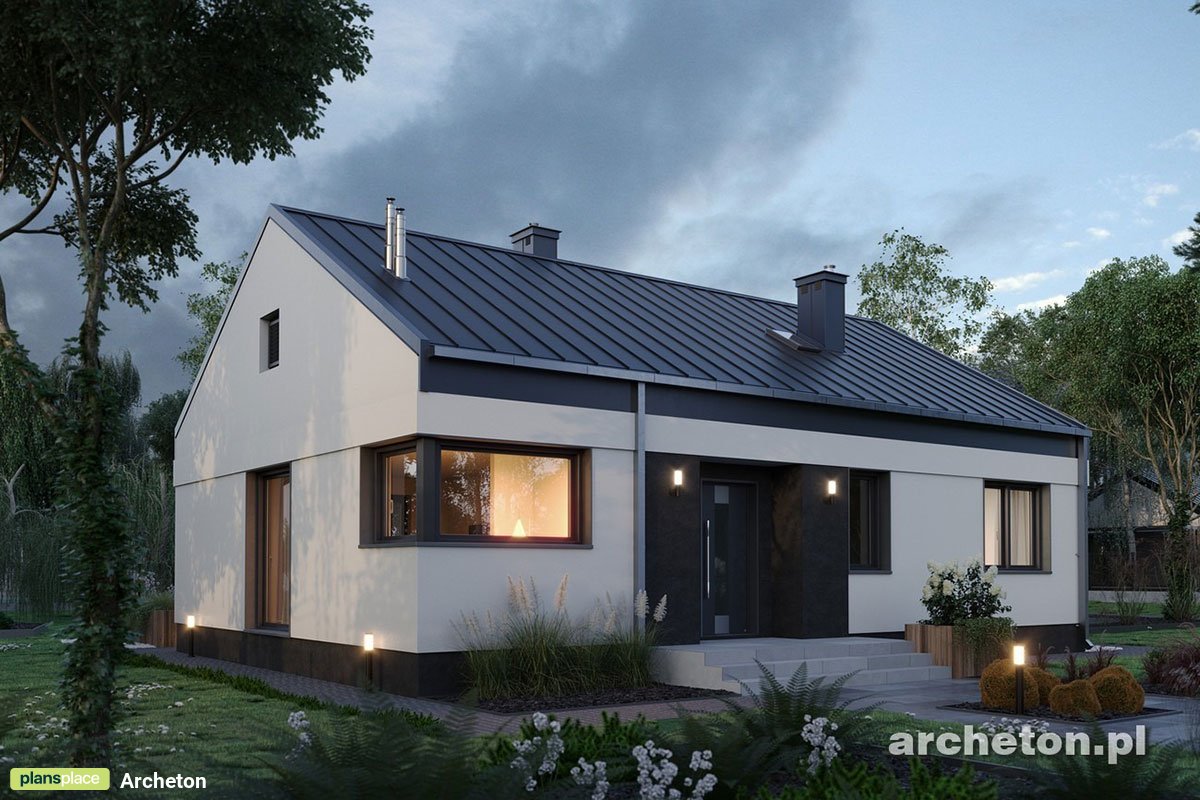 House Plan with Floor-to-Ceiling Windows and Full Rear Porch