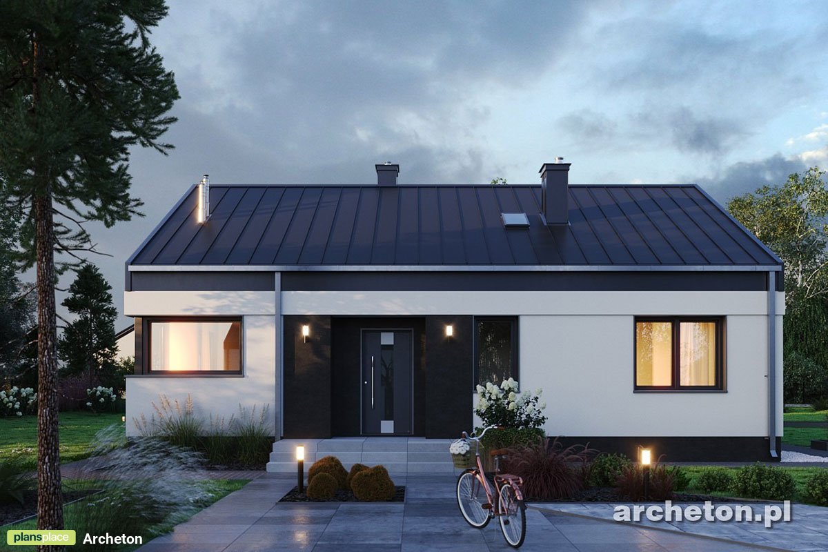 House Plan with Floor-to-Ceiling Windows and Full Rear Porch