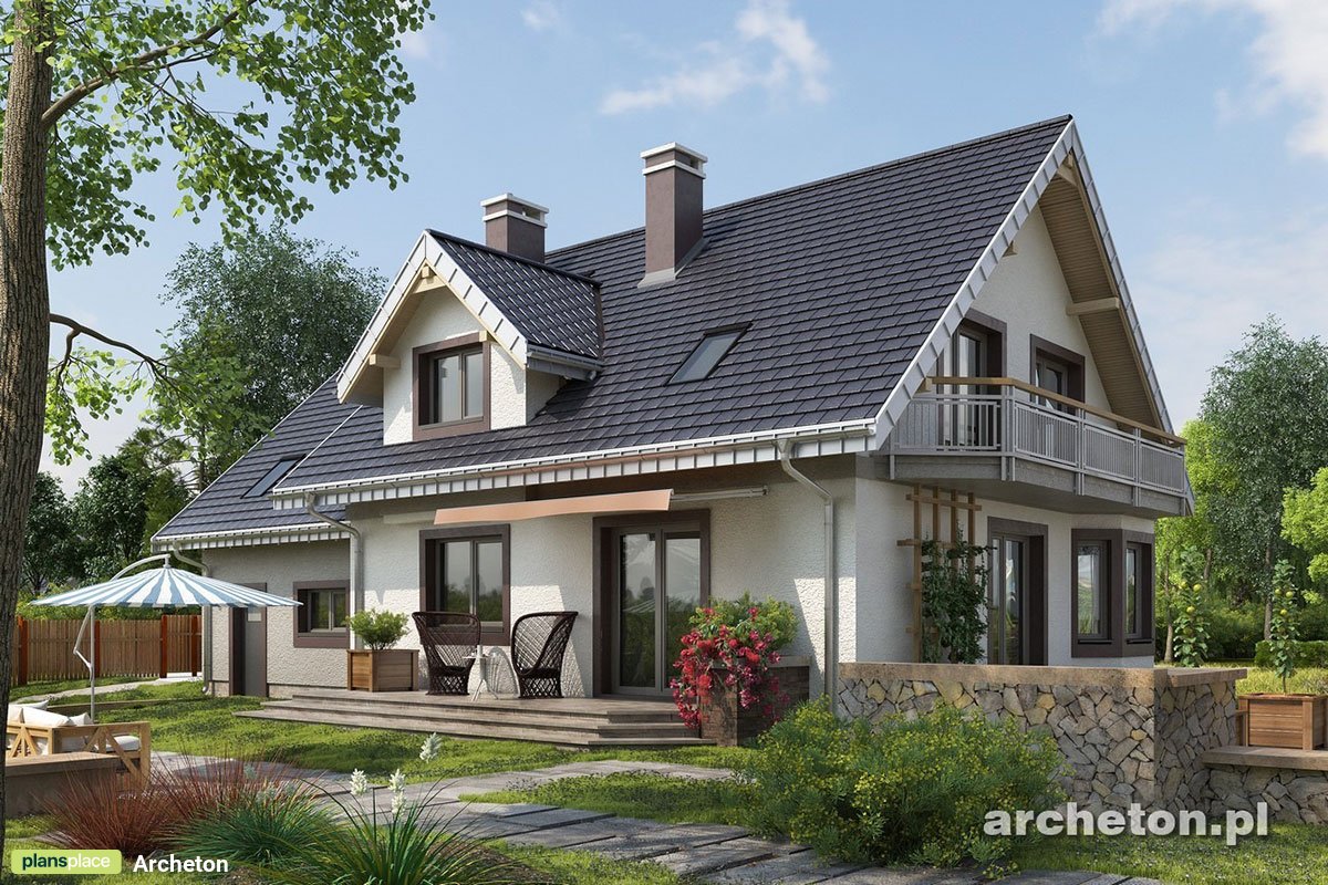 House Plan with Master Bedroom above 2-Car Garage