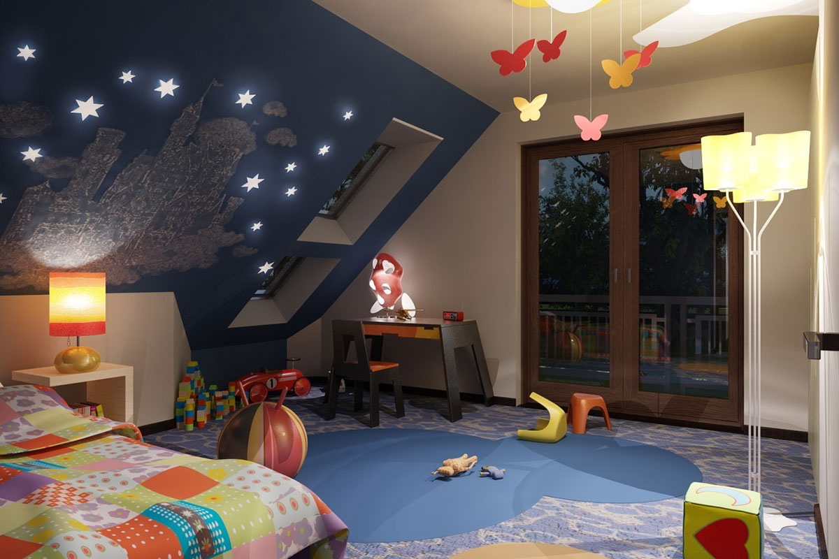 House Plan with Master Bedroom above 2-Car Garage