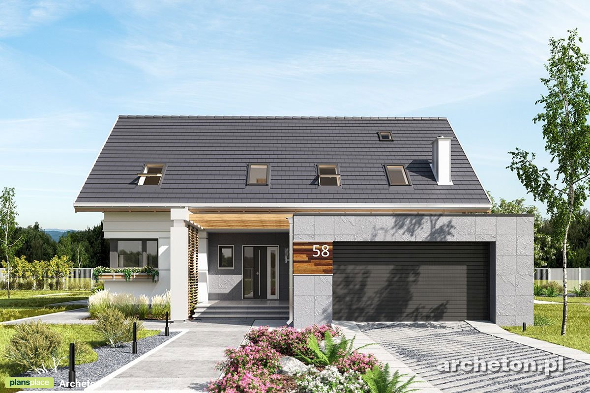 L-Shaped House Plan with Fireplace and Master Bedroom Upstairs