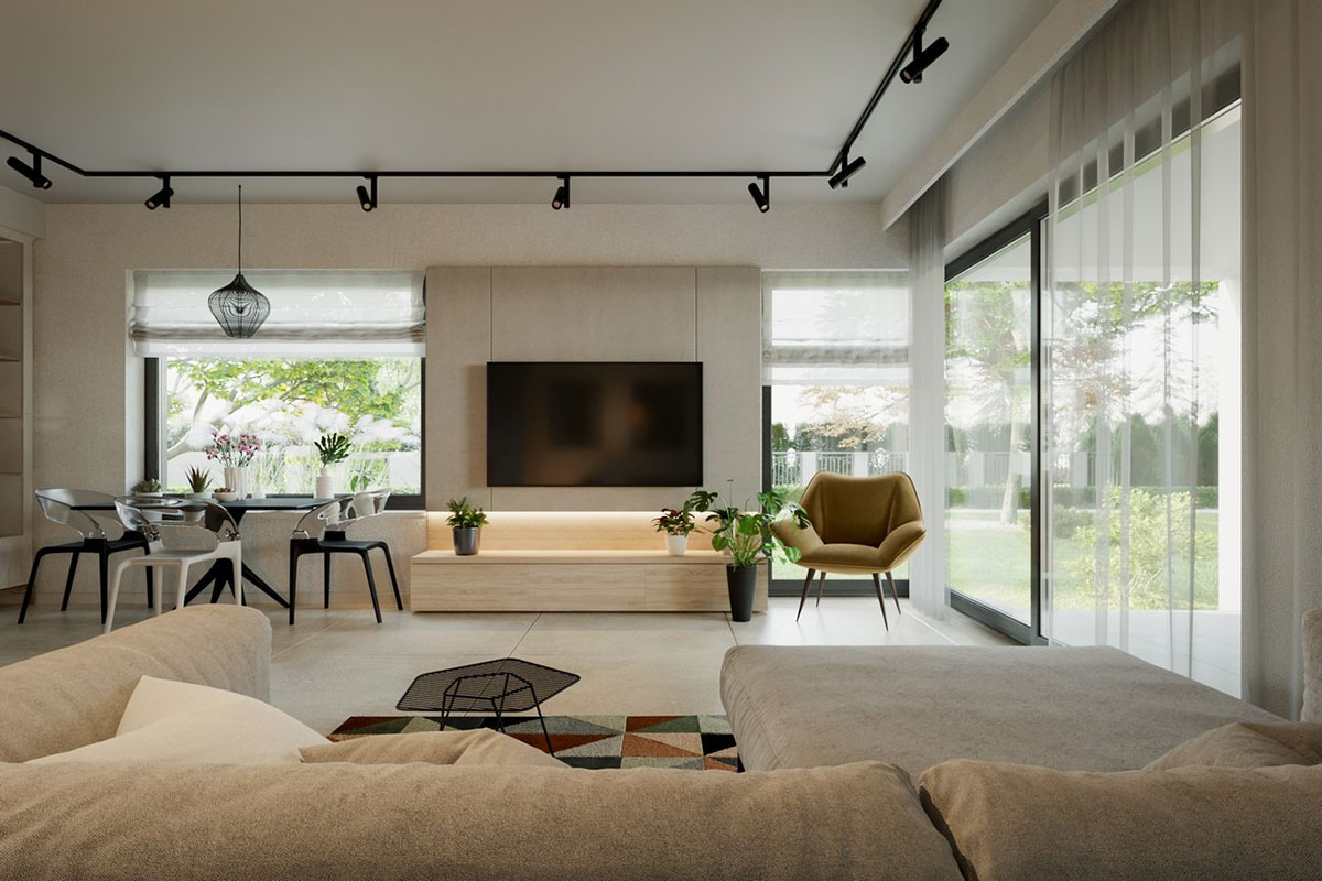 Home Plan with Open Floor Plan and 2-Car Front-Load Garage