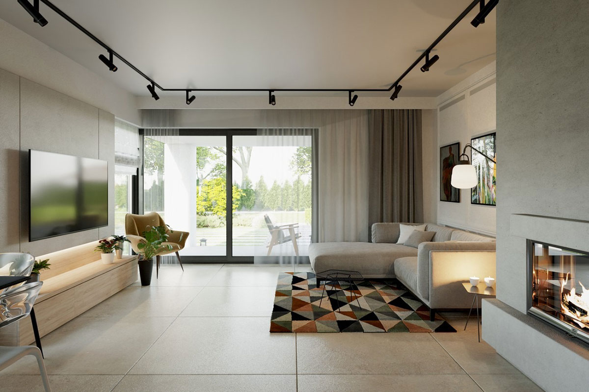 Home Plan with Open Floor Plan and 2-Car Front-Load Garage