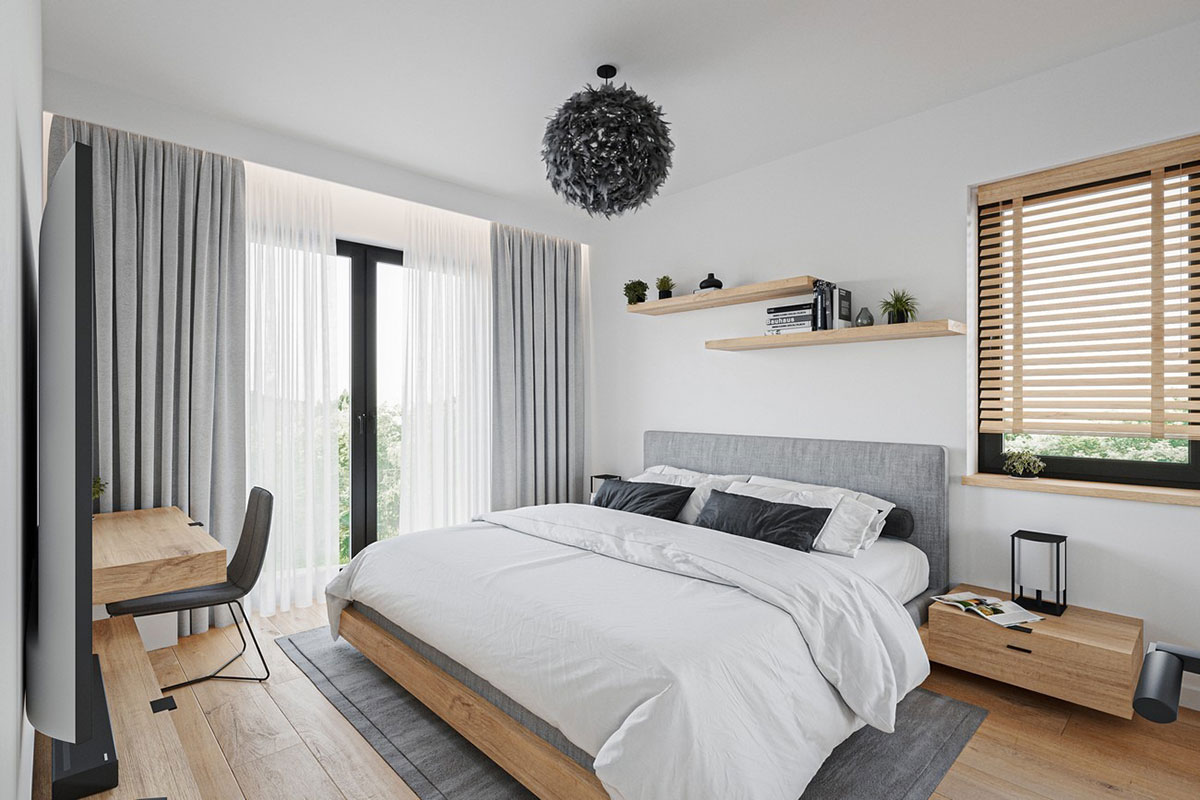 European Duplex Plan with 1500 Sq Ft & 4 Bedrooms Per Unit