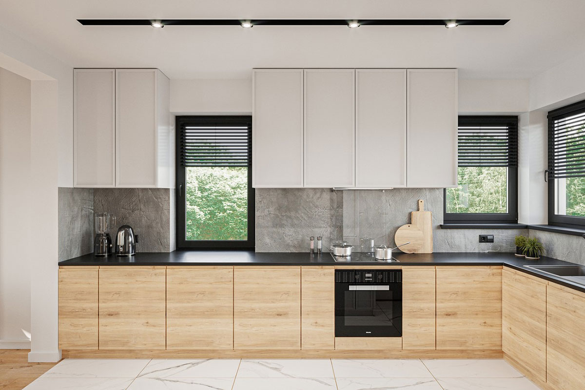 European Duplex Plan with 1500 Sq Ft & 4 Bedrooms Per Unit