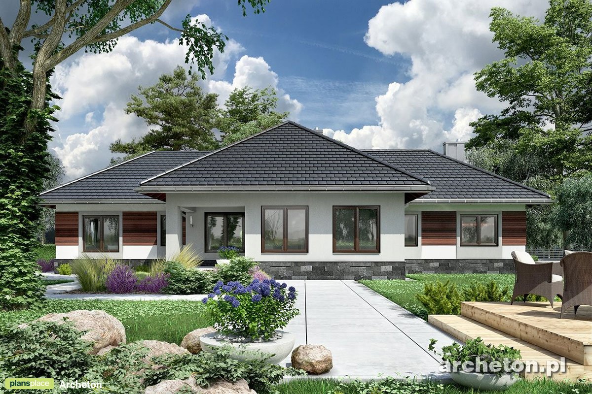 House Plan with Bedrooms Grouped Together and 2-Car Garage