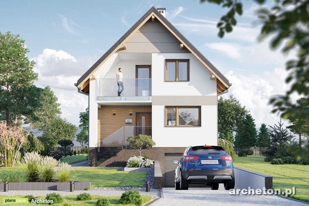 Drive Under Garage House Plan with Large Kitchen and 3 Beds