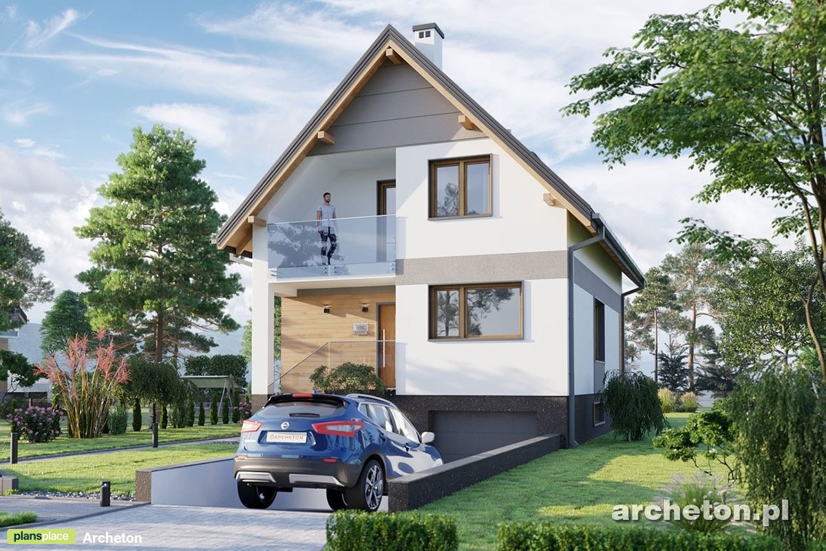 Drive Under Garage House Plan with Large Kitchen and 3 Beds