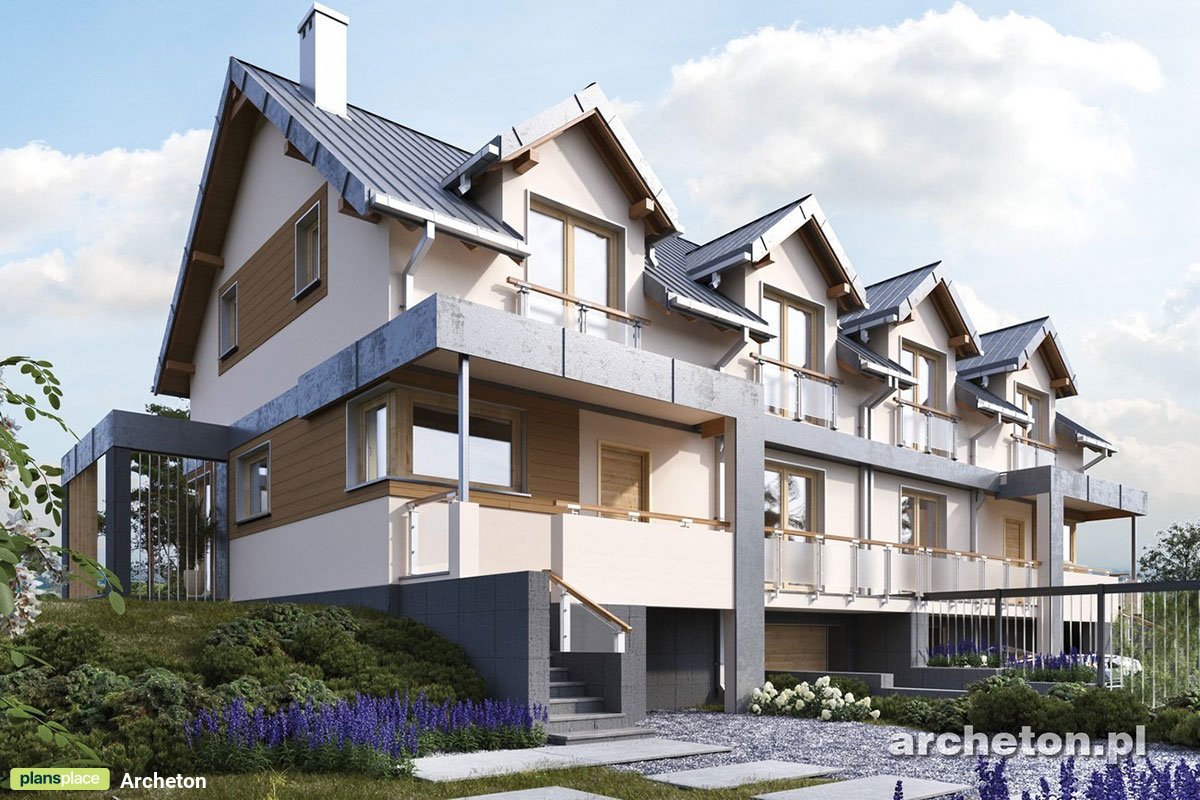 2-Family House Plan with Dormers and Basement Garage