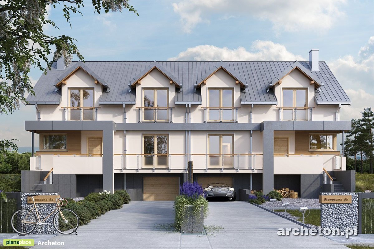 2-Family House Plan with Dormers and Basement Garage