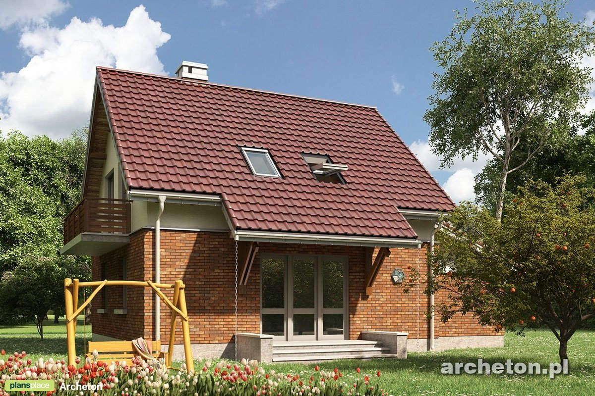 Simple Home Plan with 3 Bedrooms Upstairs and 1-Car Garage