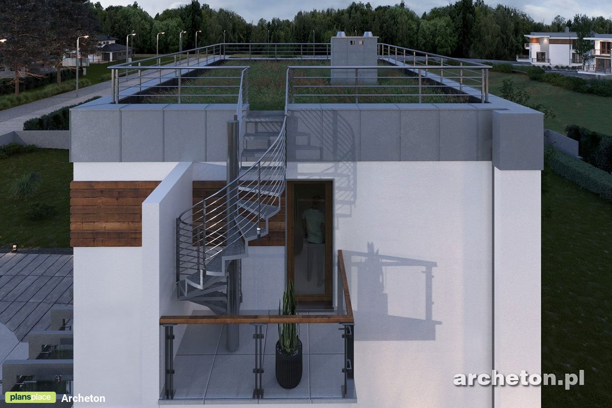 1600 Sq Ft Flat Roof House Plan with Basement Garage