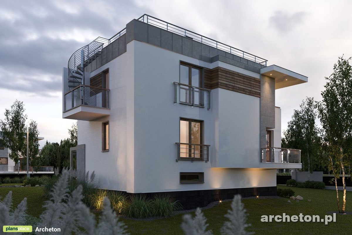 Proiect de casa cu etaj + demisol 222 m²: 3 Dormitoare, Birou, 3 Bai, Bucatarie deschisa, Garaj