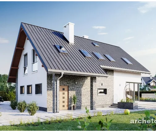 Miniatură 1 – Proiect de casa parter cu mansardă 178 m², 4 Dormitoare — 60858R