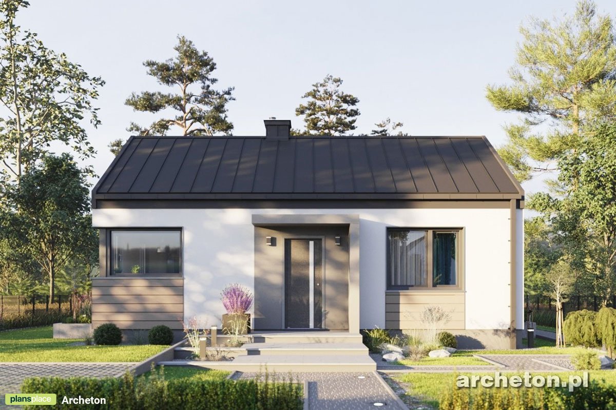 500 Sq Ft Small Single Level House Plan with 2 Bedrooms