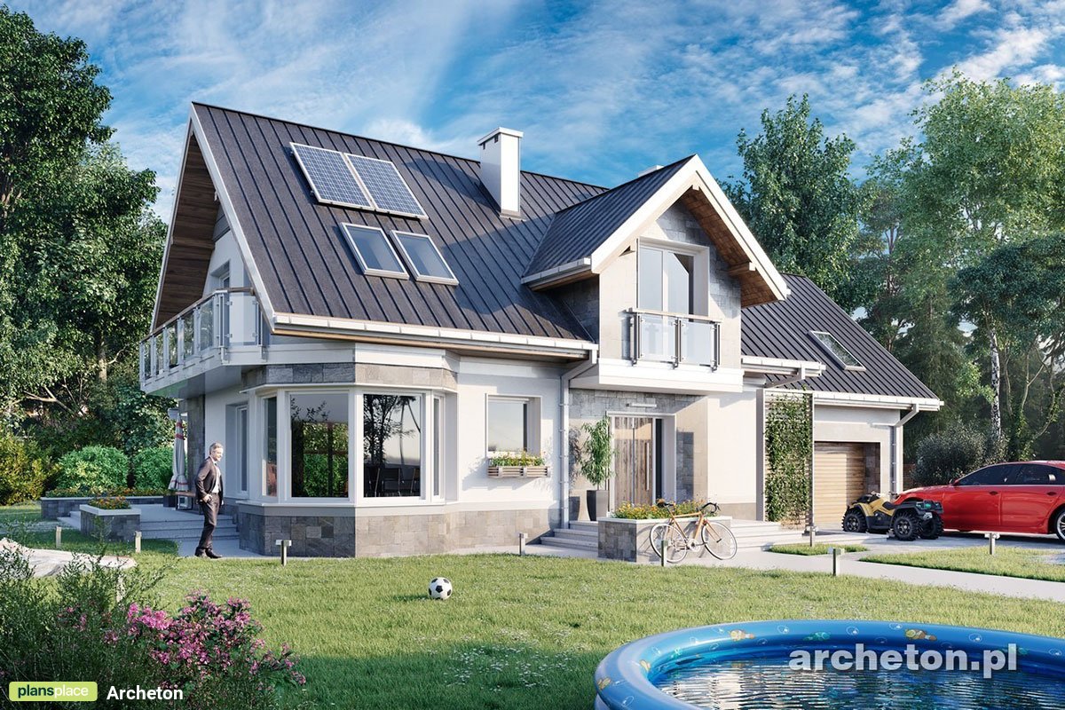 House Plan with Bay Window Breakfast Nook and 2-Car Garage