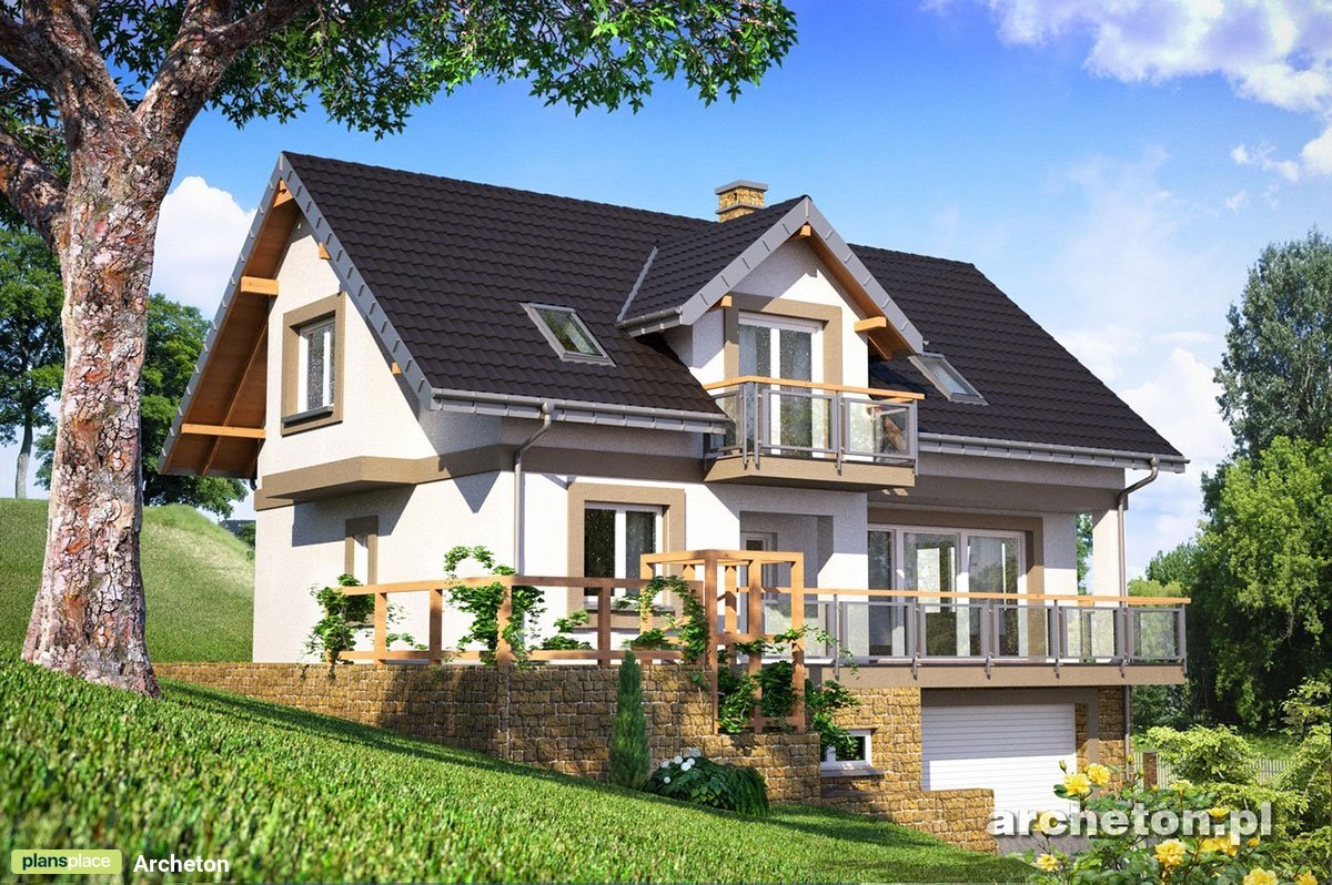 Sloped Lot House Plan with Walkout Basement and Garage