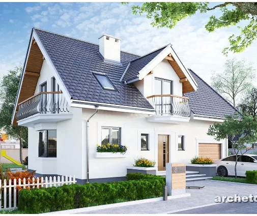 Miniatură 1 – Proiect de casa parter cu mansardă 159 m², 5 Dormitoare — 67053R
