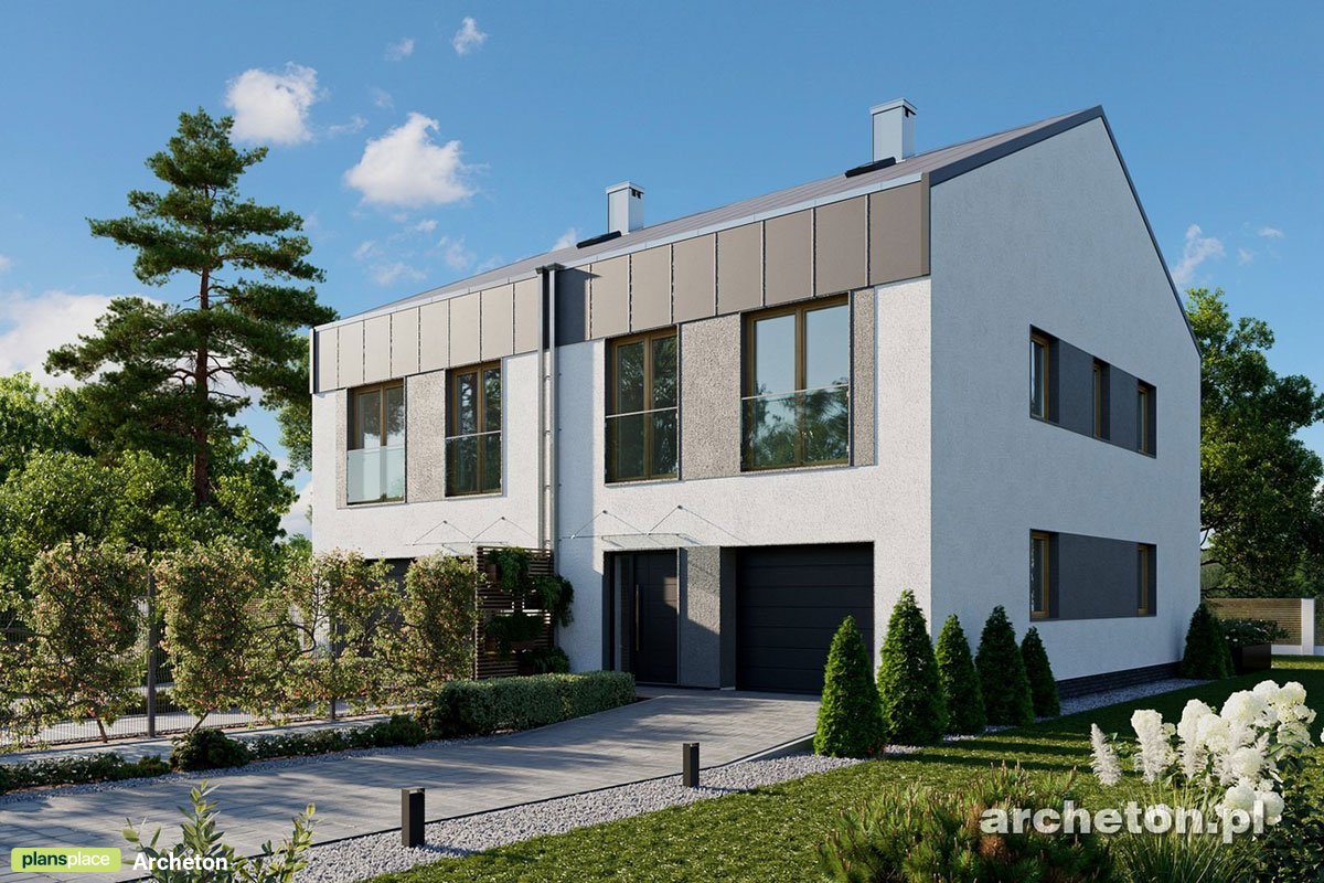 Two-Family Barn Home Plan with 1-Car Garage and 4 Bedrooms