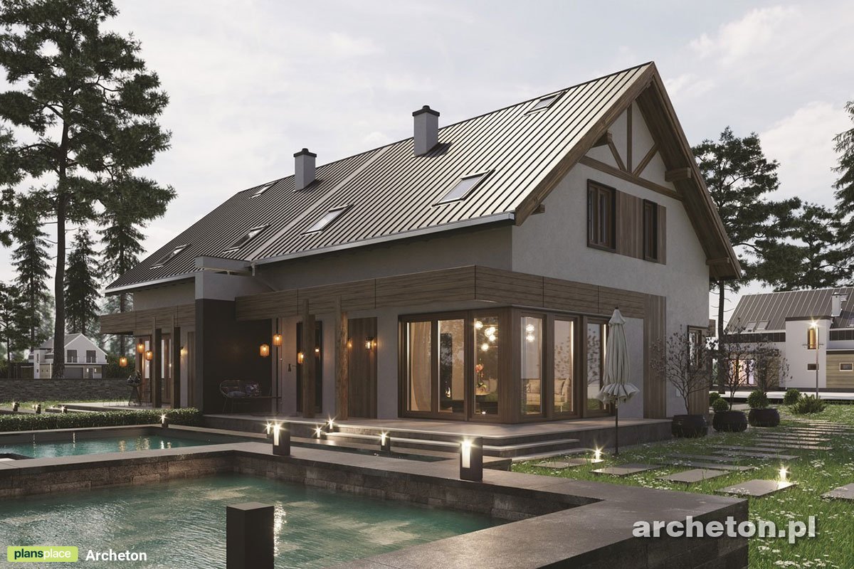 House Plan for Two Families with Garage Extension Forward