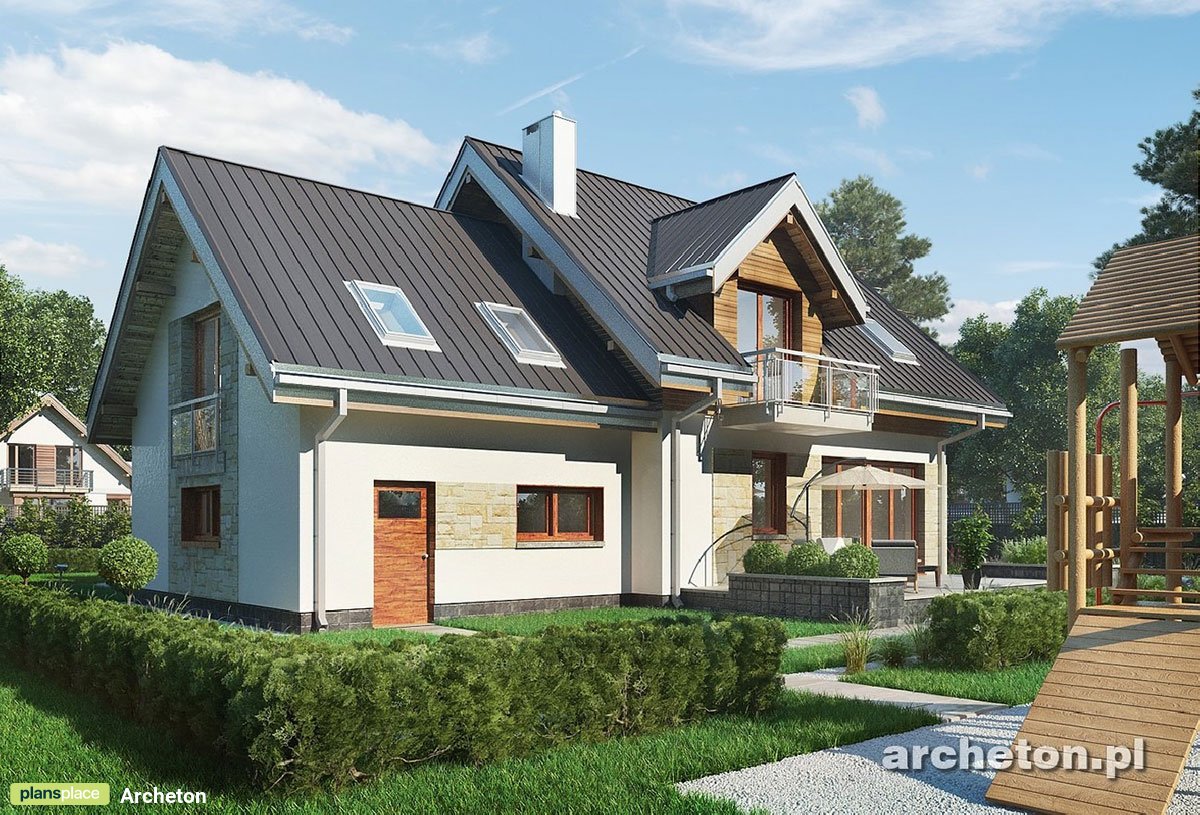 Two Story House Plan with Master Bedroom above Garage