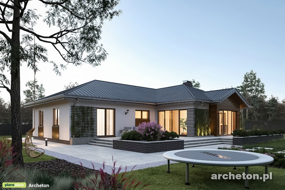 1700 Sq Ft House Plan with Hip & Valley Roof and 2-Car Garage