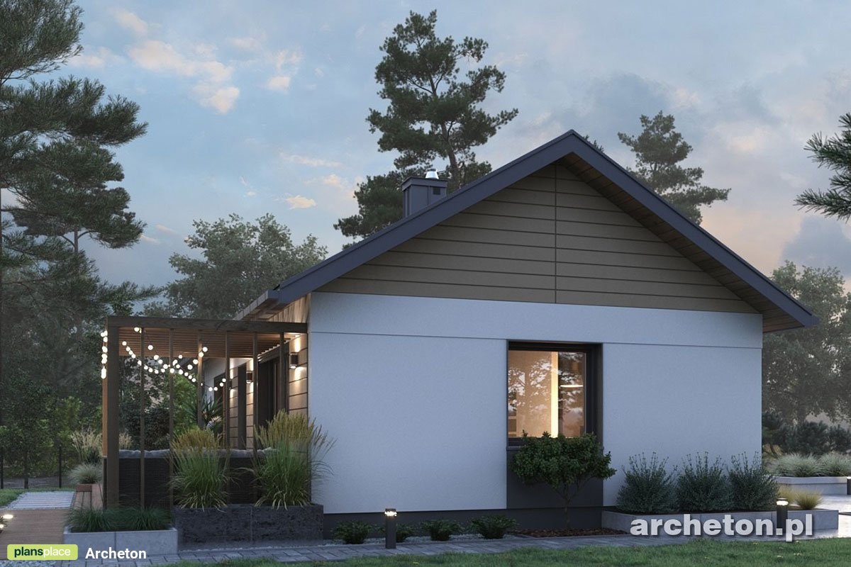 700 Sq Ft Small House Plan with Gable Roof and 3 Bedrooms