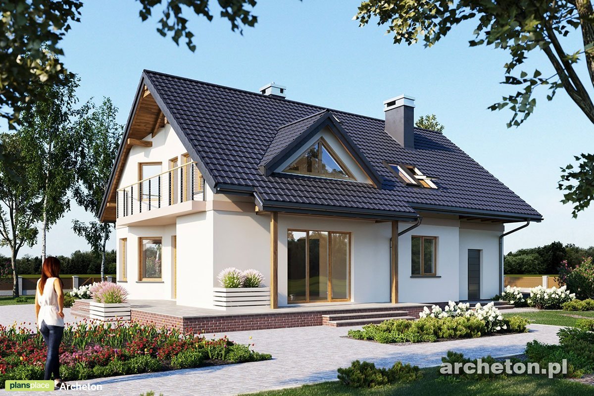 Home Plan with Large Kitchen, Breakfast Nook and 1-Car Garage