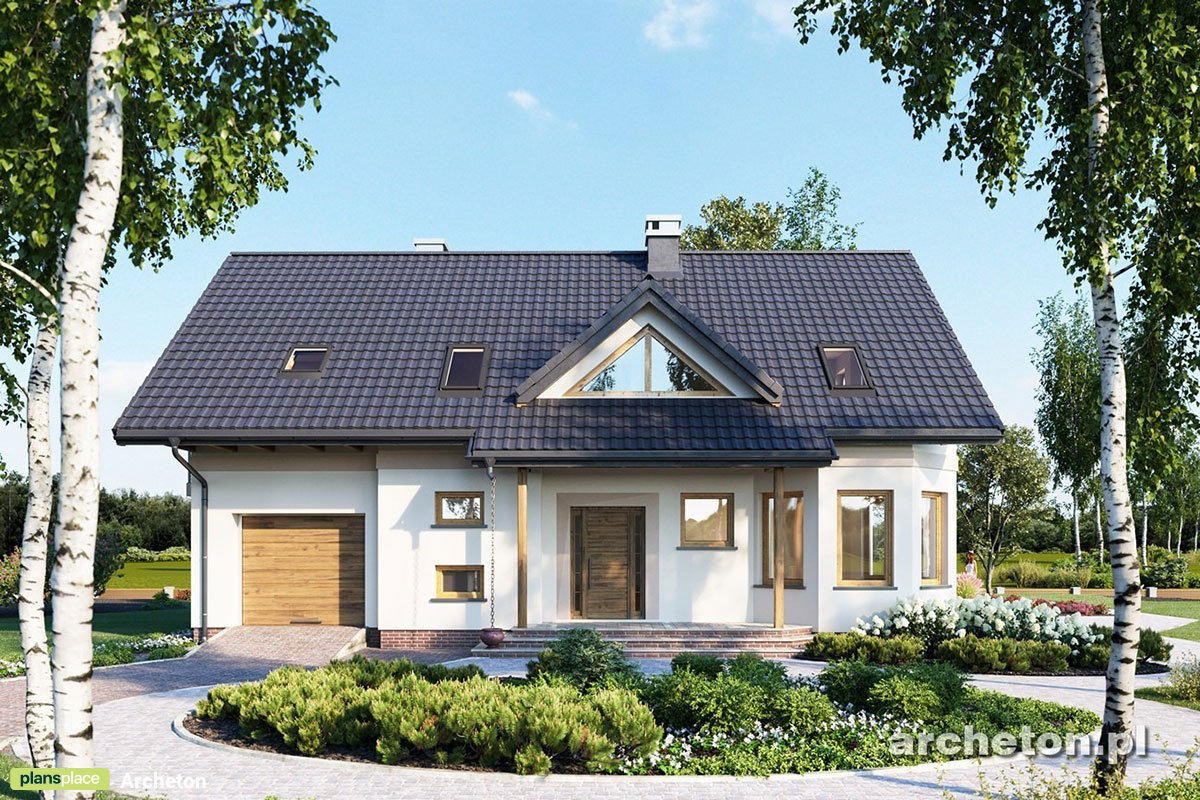 Home Plan with Large Kitchen, Breakfast Nook and 1-Car Garage