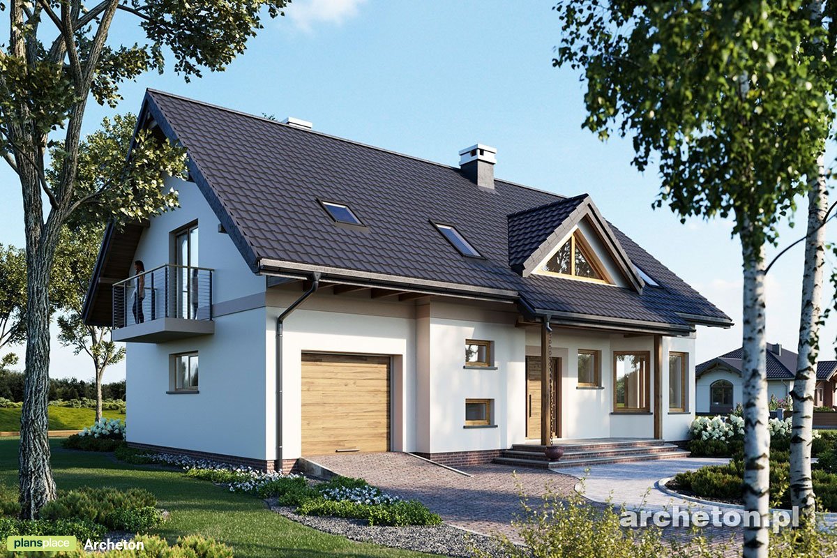 Home Plan with Large Kitchen, Breakfast Nook and 1-Car Garage