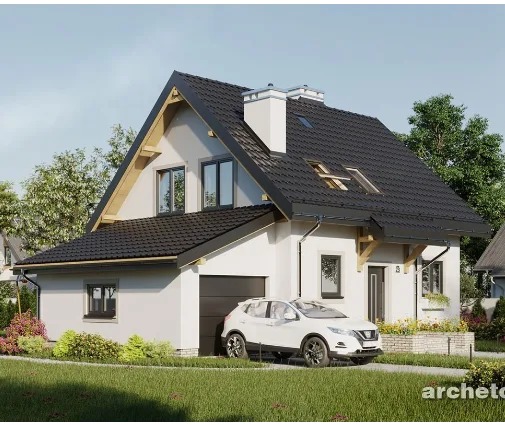 Miniatură 1 – Proiect de casa parter cu mansardă 124 m², 3 Dormitoare — 50513R