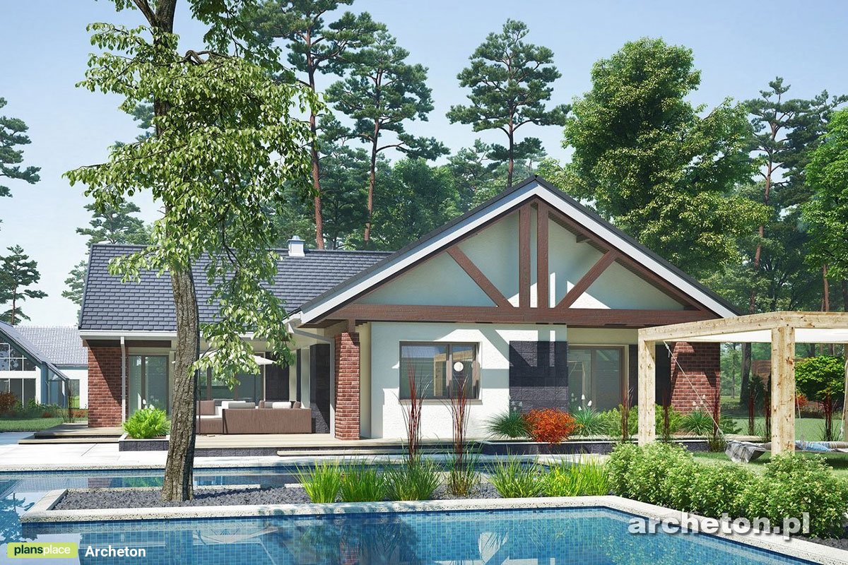 House Plan with Bedrooms Grouped Together and 2-Car Garage