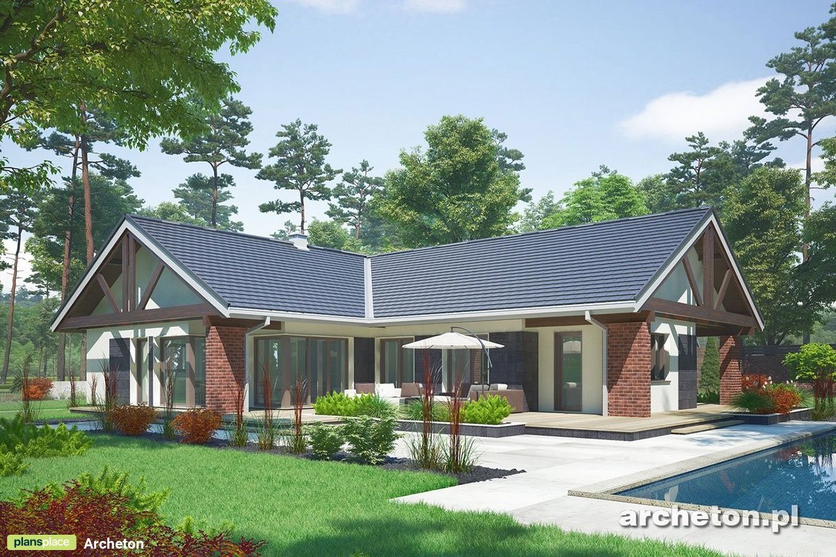 House Plan with Bedrooms Grouped Together and 2-Car Garage