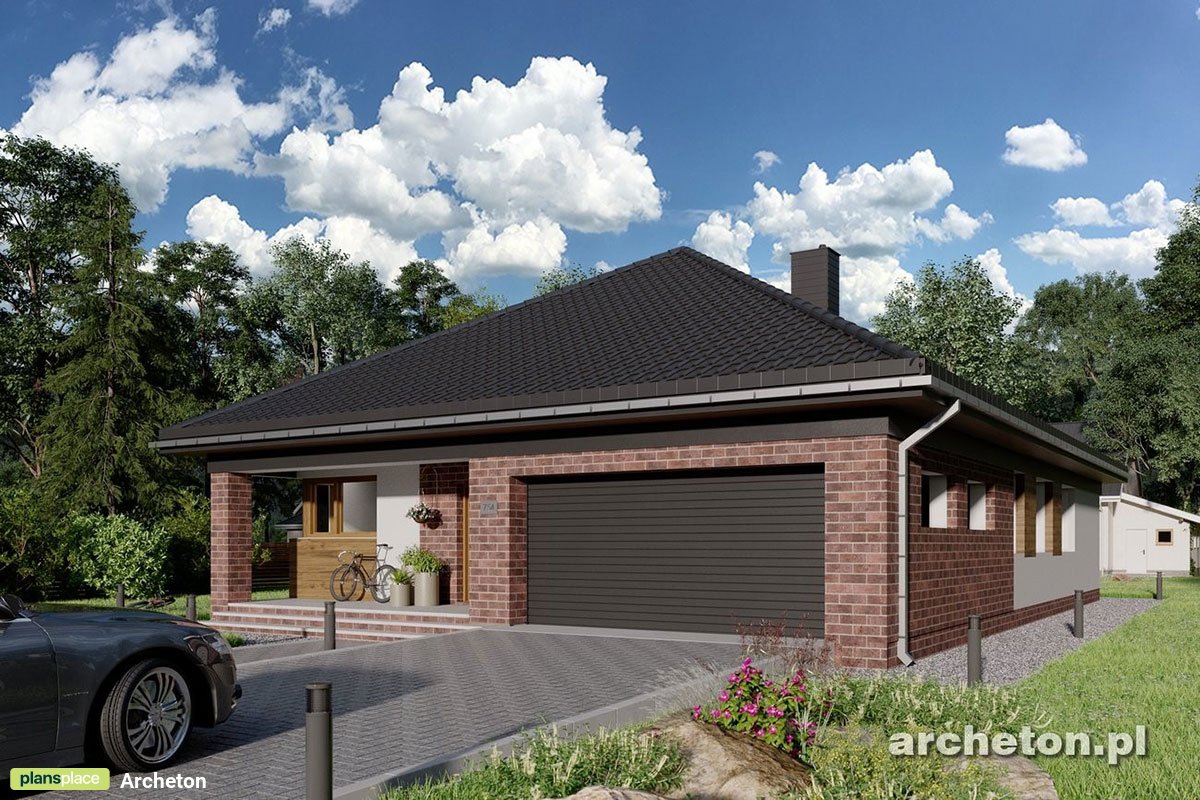 4-Bedroom, 1400 Sq Ft European Home Plan and 2-Car Garage