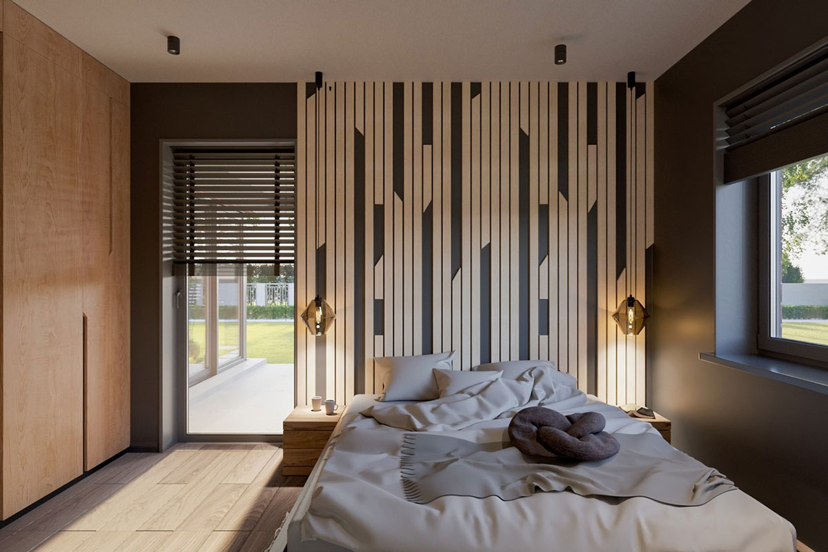 4-Bedroom, 1400 Sq Ft European Home Plan and 2-Car Garage