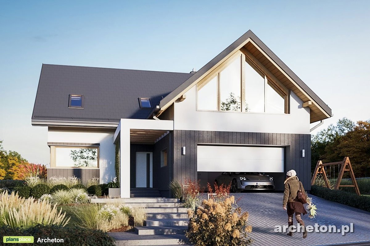 Gable Roof House Plan with Rear Porch and Bonus Room