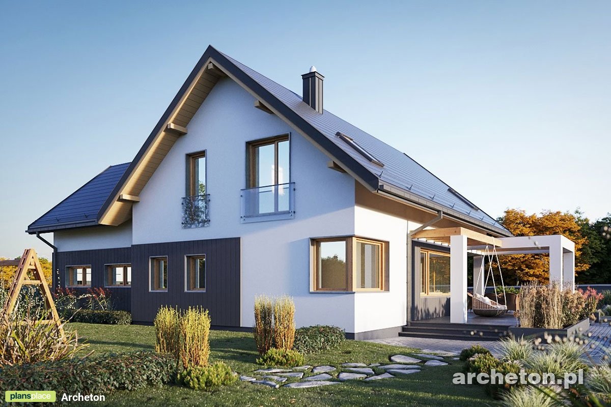 Gable Roof House Plan with Rear Porch and Bonus Room