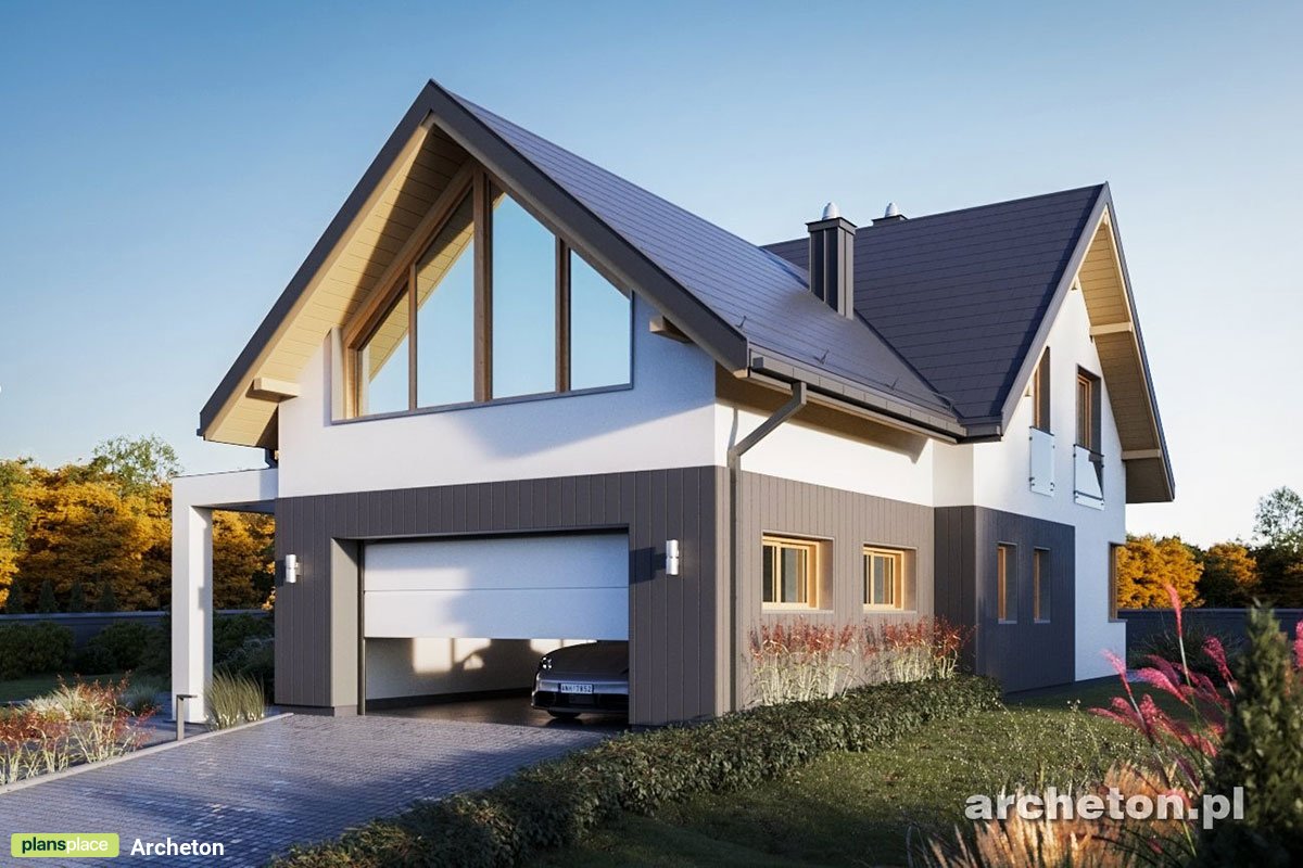 Gable Roof House Plan with Rear Porch and Bonus Room