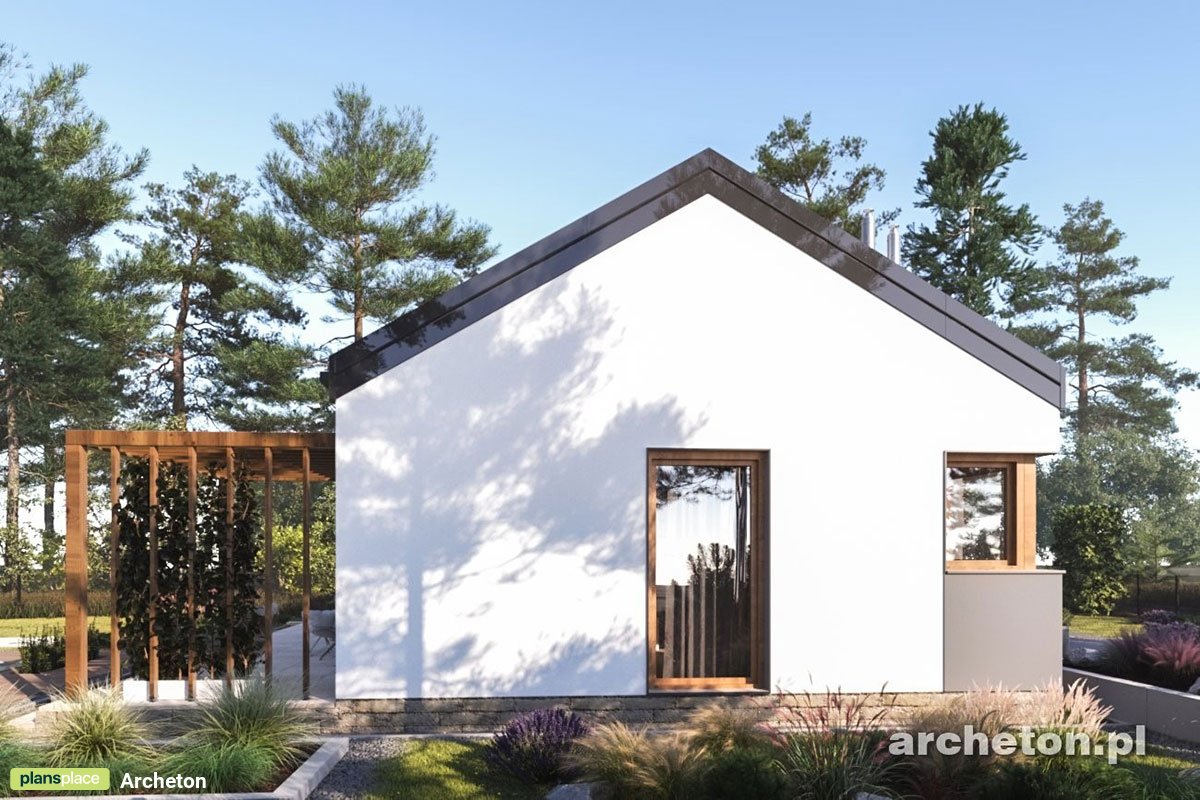 Small Barn Style House Plan with Partially Covered Deck