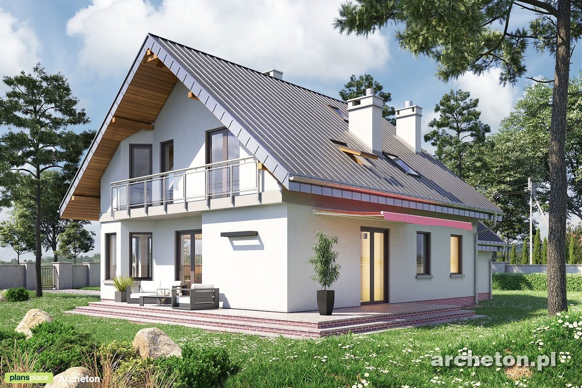 2000 Sq Ft Home Plan with Basement, Corner Deck and Garage