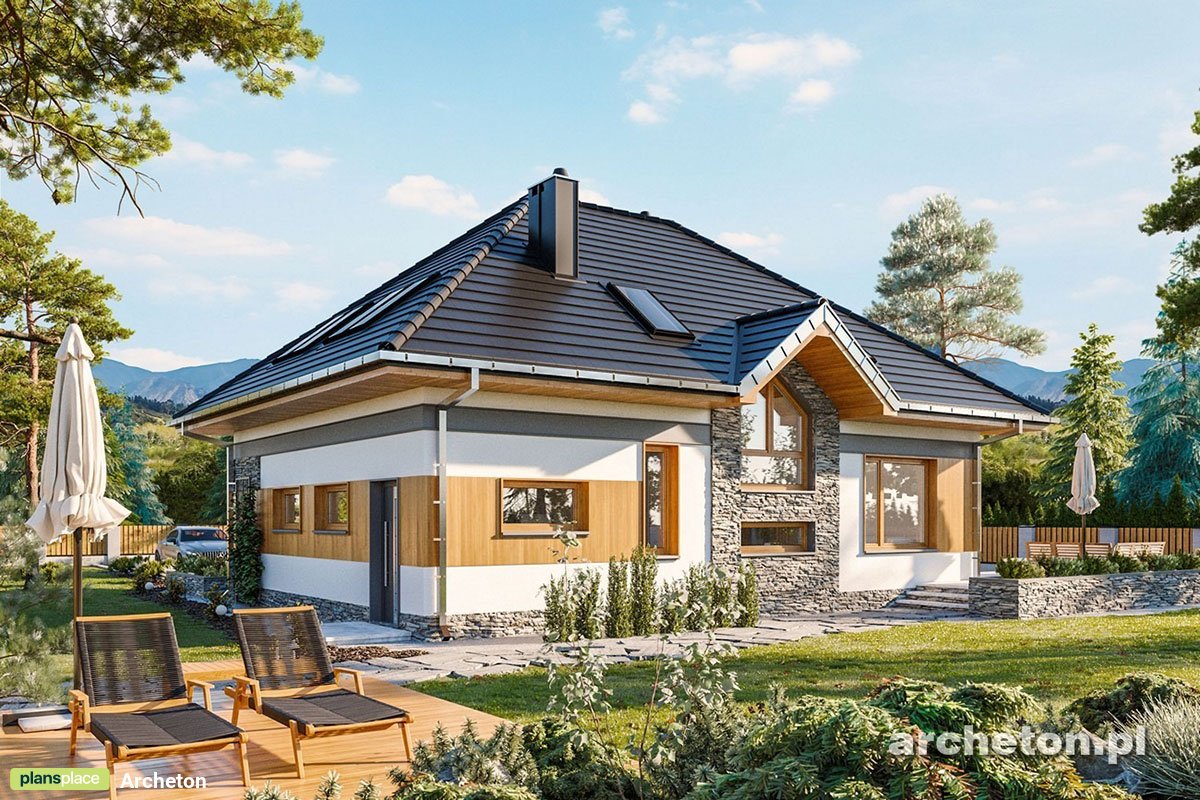 House Plan with 3 Bedrooms on Second Floor and 1-Car Garage