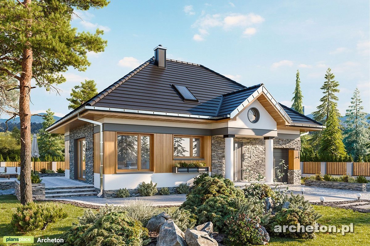 House Plan with 3 Bedrooms on Second Floor and 1-Car Garage