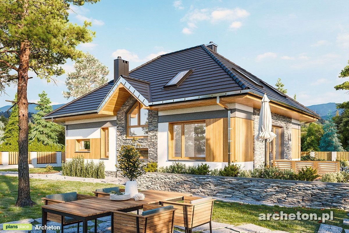 House Plan with 3 Bedrooms on Second Floor and 1-Car Garage