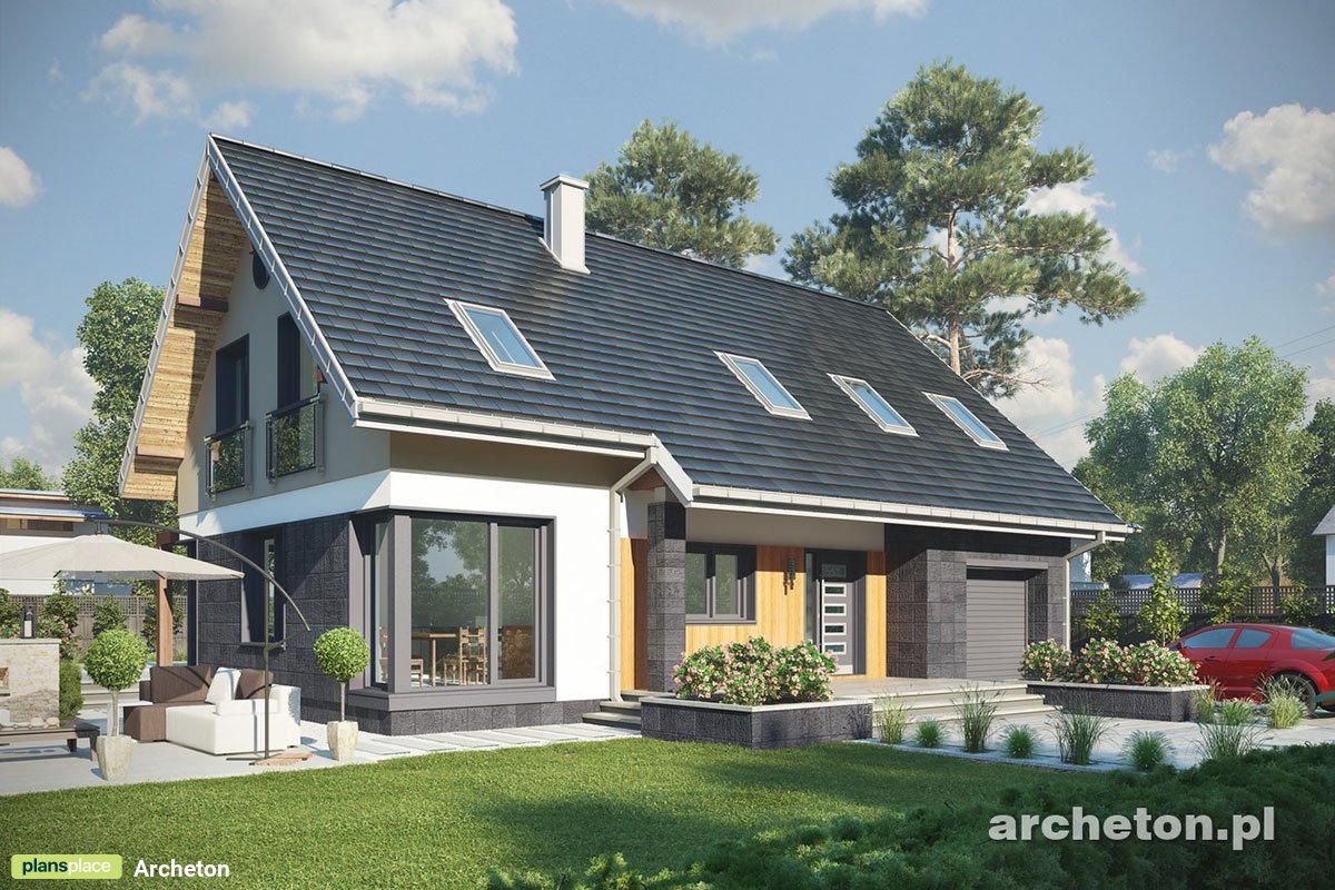 1800 Sq Ft 1.5-Story House Plan with Back Porch and Garage