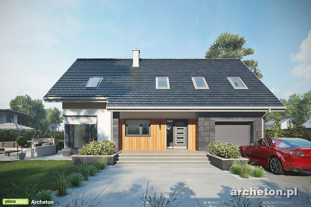 1800 Sq Ft 1.5-Story House Plan with Back Porch and Garage